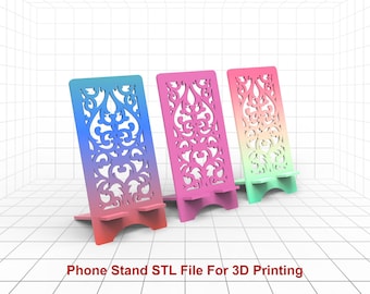 STL-bestand telefoonstandaard, 3D-printerbestand telefoonstandaard, STL-bestanden telefoonhouder voor 3D-printen