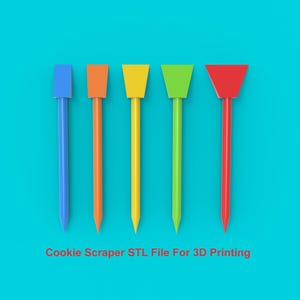 Cookie Sprinkle Scraper STL File For 3d Printer, Cookie Scribe  3D Print File, Scraper STL Files For 3D Printing