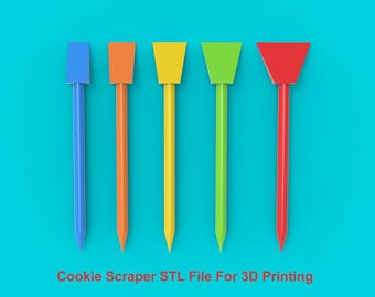 Cookie Sprinkle Scraper STL File For 3d Printer, Cookie Scribe  3D Print File, Scraper STL Files For 3D Printing
