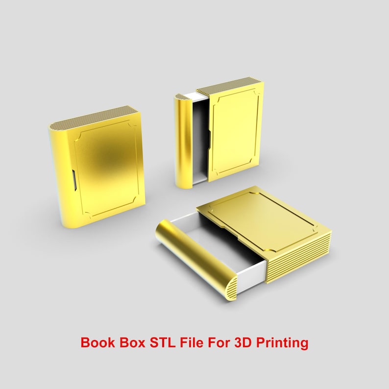 Book Box STL, Gift Box STL, Jewelry Box STL, Storage Box, Drawer Book ...