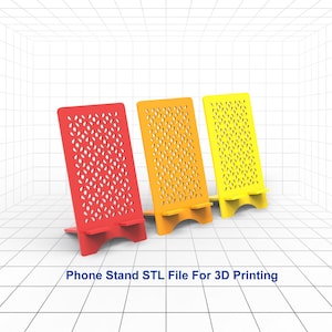 Phone Stand STL File, Phone Stand 3D Printer File, Phone Holder STL Files For 3D Printing
