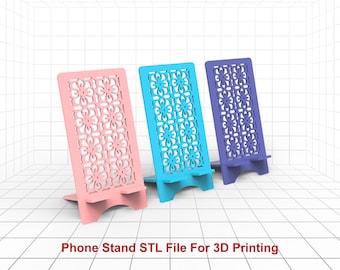 Phone Stand STL File, Phone Stand 3D Printer File, Phone Holder STL Files For 3D Printing