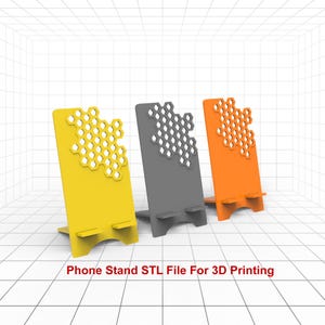 Phone Stand STL File, Phone Stand 3D Printer File, Phone Holder STL Files For 3D Printing