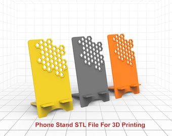 Phone Stand STL File, Phone Stand 3D Printer File, Phone Holder STL Files For 3D Printing