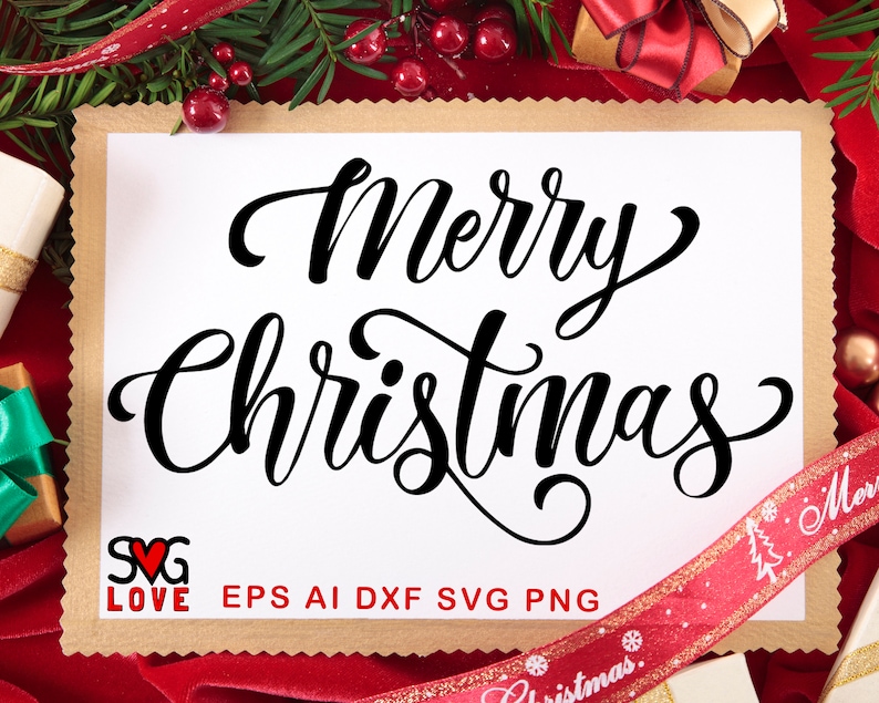 Download Free Merry Christmas Svg Merry Christmas Sign Merry Christmas Etsy SVG DXF Cut File