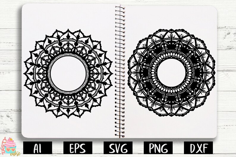 Download Mandala Bundle Mandala Monogram Frame Svg Zentangle Svg | Etsy
