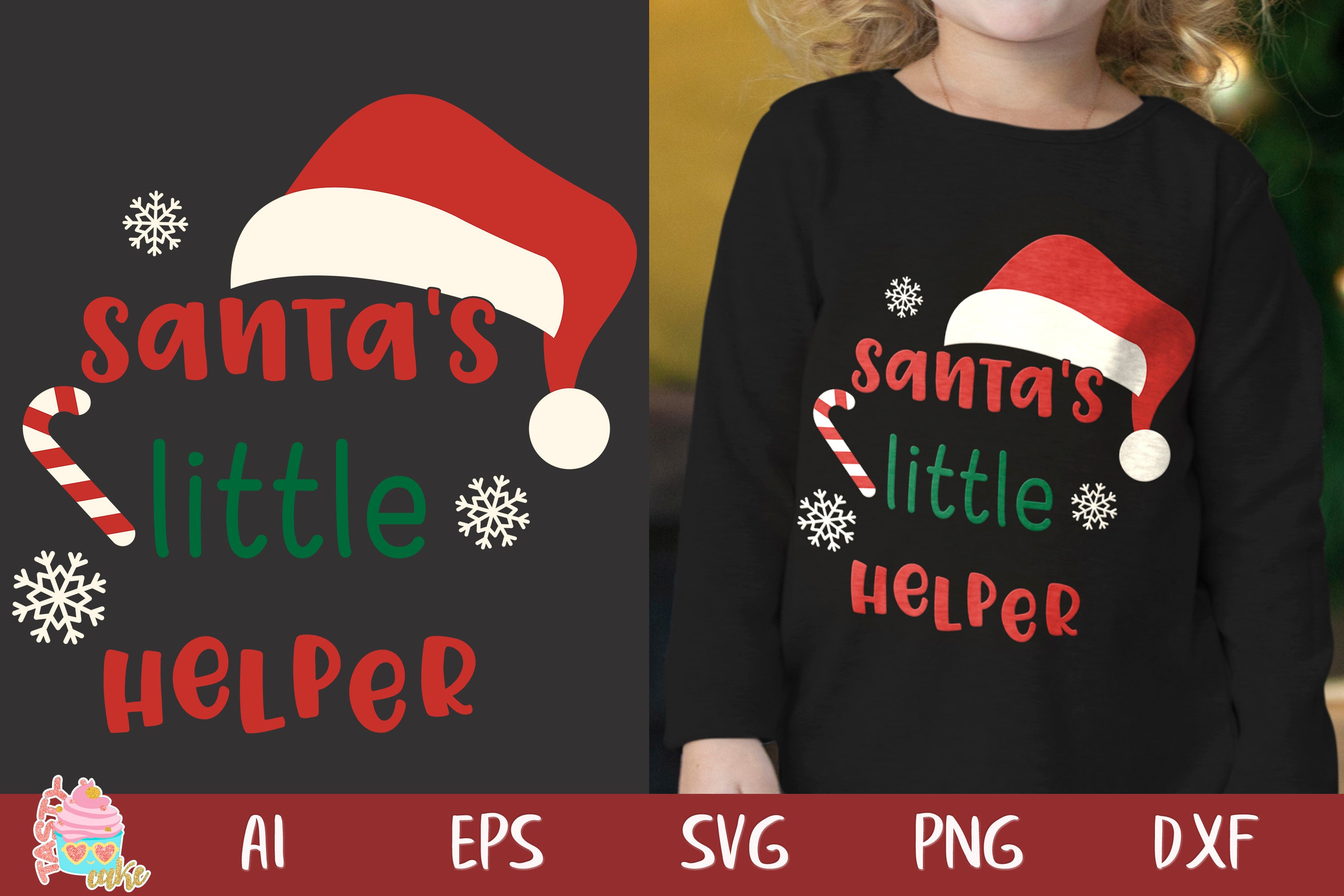 Download Santa S Little Helper Design Svg Christmas Shirt Svg Etsy