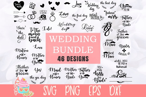Download Wedding Bundle Svg Wedding 46 Cut Elements Bride Svg Etsy