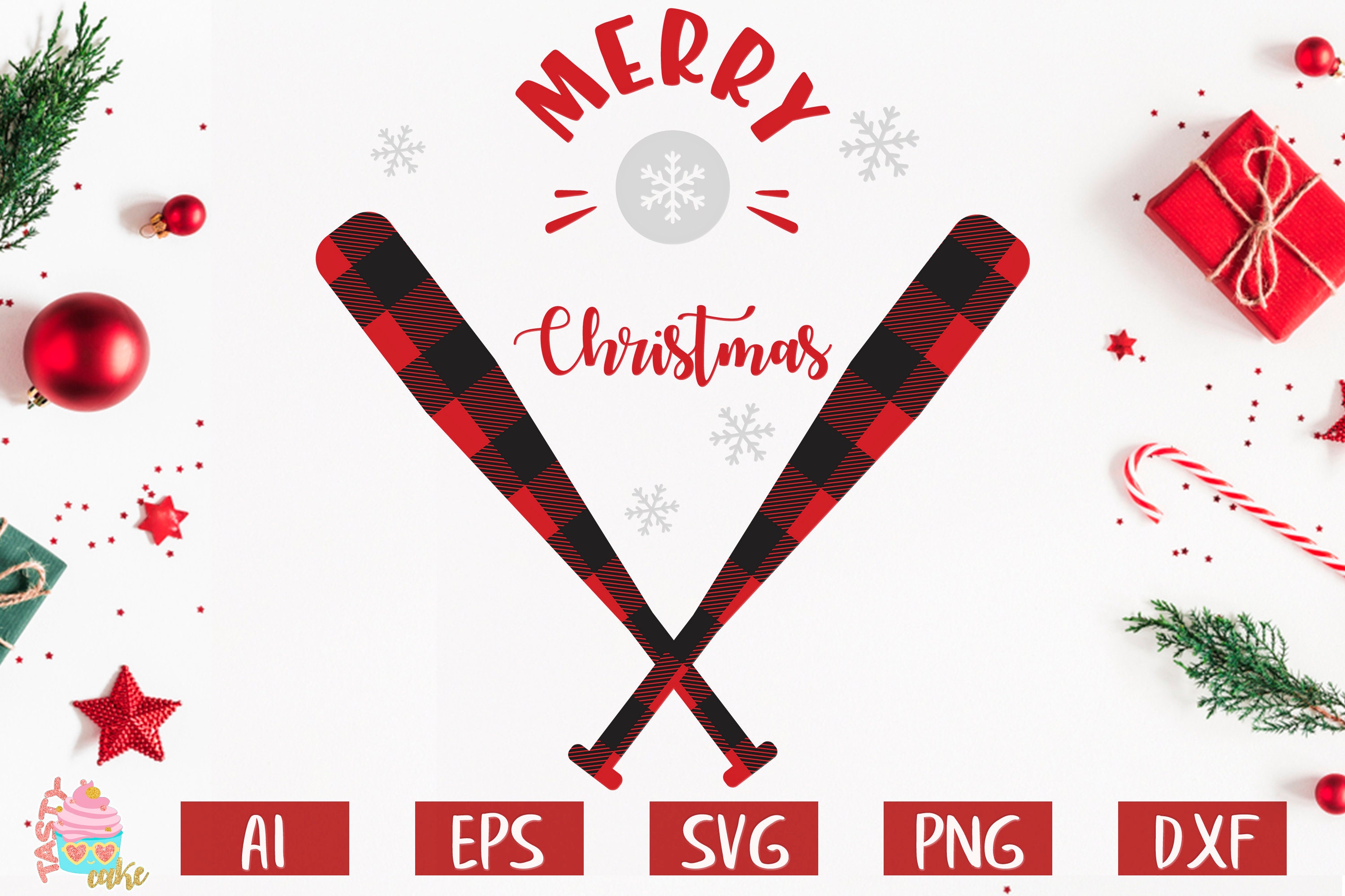 Merry Christmas Baseball 