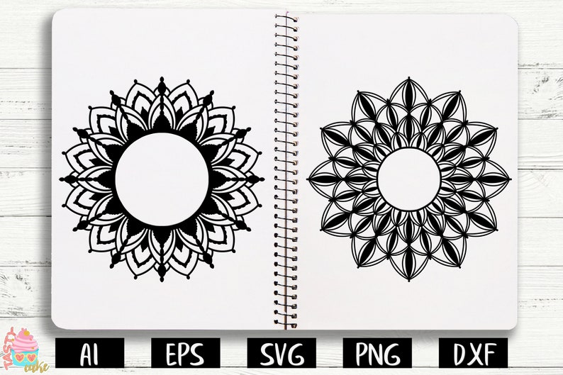 Download Mandala Bundle Mandala Monogram Frame Svg Zentangle Svg | Etsy