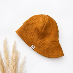 Baby Sonnenhut Jungen & Mädchen – leichter Sommerhut aus Musselin – Kinder Hut mit Krempe - Sonnenhut auf Jersey - Sonnenhut mit UV Schutz bild 11