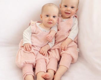 Muslin babysparkdräkt / Babysparkdräkt, Nyföddkläder, Mjuka babykläder, Nyföddpresent, Unisex overall