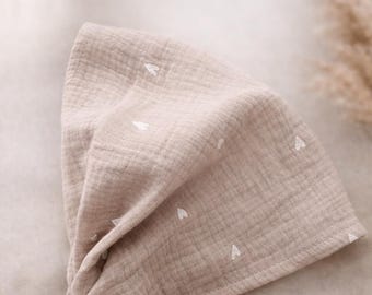Beige muslinhuvudduk för barn – lätt boho-hårband för flickor – sommaraccessoar för bebisar och barn