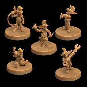 Goblin Scrapper Pirate Crew | 3D Printed | Dungeons and Dragons | Rogue | Mini | Dnd | Miniature | Fantasy | Dragon Trapper&#39;s | RPG | Pirate