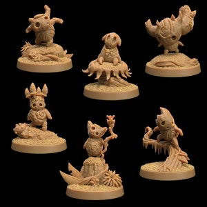 Kodama Forest Spirits | 3D Printed | Dungeons and Dragons | Cute | Mini | Dnd | Miniature | Fantasy | Dragon Trapper&#39;s | RPG