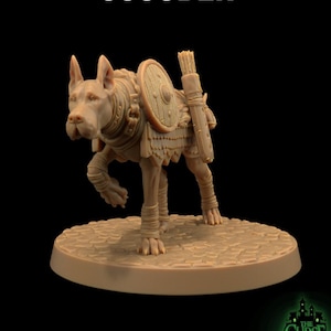Scoober, Faithful Canine Companion | 3D Printed | Dungeons and Dragons | Fighter | Mini | Dnd | Dog | Miniature | Dragon Trapper's Lodge