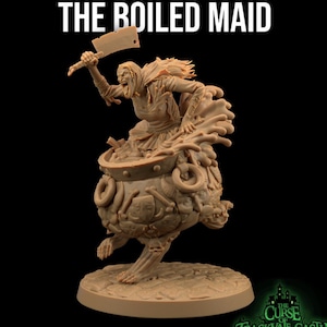 The Boiled Maid | 3D Printed | Dungeons and Dragons | Witch | Monster | Mini | Dnd | Hag | Miniature | Dragon Trapper&#39;s Lodge | Horror | RPG