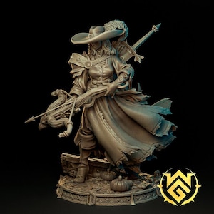 Demon Hunter Mara | 3D Printed | Dungeons and Dragons | Mini | Dnd | Miniature | Fantasy | Witchguild | Duelist | Fighter | Ranger | RPG