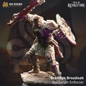 Brandyn Broadoak, Baldurian Enforcer | 3D Printed | Dungeons and Dragons | Mini | Dnd | Miniature | Fantasy | DM Stash | RPG | Fighter