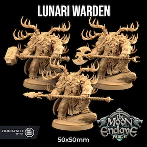 Lunari Warden | 3D Printed | Dungeons and Dragons | Bear | Druid | Mini | Dnd | Miniature | Fantasy | Dragon Trapper&#39;s | RPG | Ursa