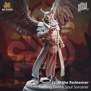 Istar the Redeemer | 3D Printed | Dungeons and Dragons | Mini | Dnd | Tiefling | Miniature | Fantasy | DM Stash | RPG | Sorcerer | Warlock