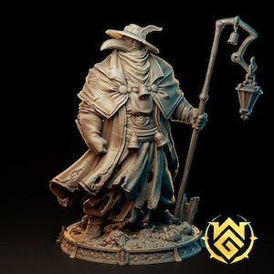 Iron Mask Cleric | 3D Printed | Dungeons and Dragons | Mini | Dnd | Miniature | Fantasy | Witchguild | Healer | Plague Doctor | Mage | RPG