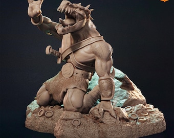 Glitterscale, Groveling Kobold | 3D Printed | Lizardfolk | Mini | Miniature | Fantasy | SolGood Creation | Dungeons and Dragons | RPG |