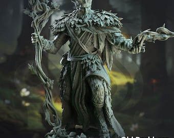 Old Barkhorn – Satyr Druid | 3D Printed | Dungeons and Dragons | Mini | Dnd | Miniature | Fantasy | DM Stash | Treant | Wizard | Sorcerer