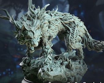 Faenror the Fey Touched – Direwolf of the Woods | Dungeons and Dragons | Mini | Dnd | Miniature | Fantasy | DM Stash | Wolf | Fae | Elven
