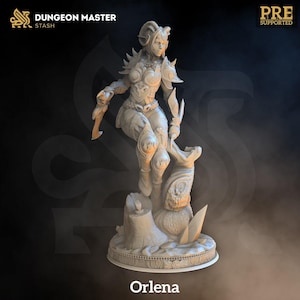 Orlena, Tiefling Rogue | 3D Printed | Dungeons and Dragons | Mini | Dnd | Ranger | Miniature | Fantasy | DM Stash | RPG | Thief