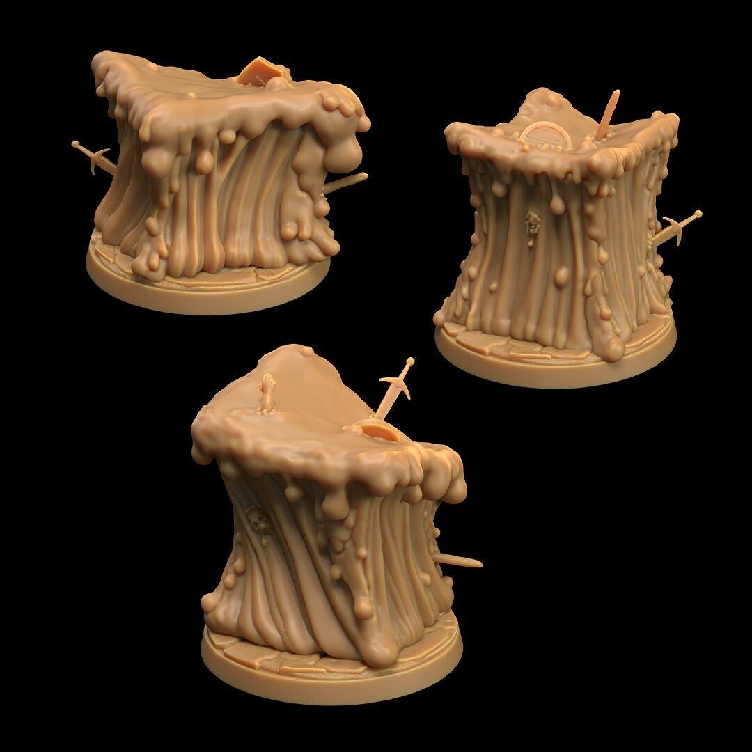 Gelatinous Cube 3D Printed Dungeons and Dragons Ooze Mini Dnd Miniature