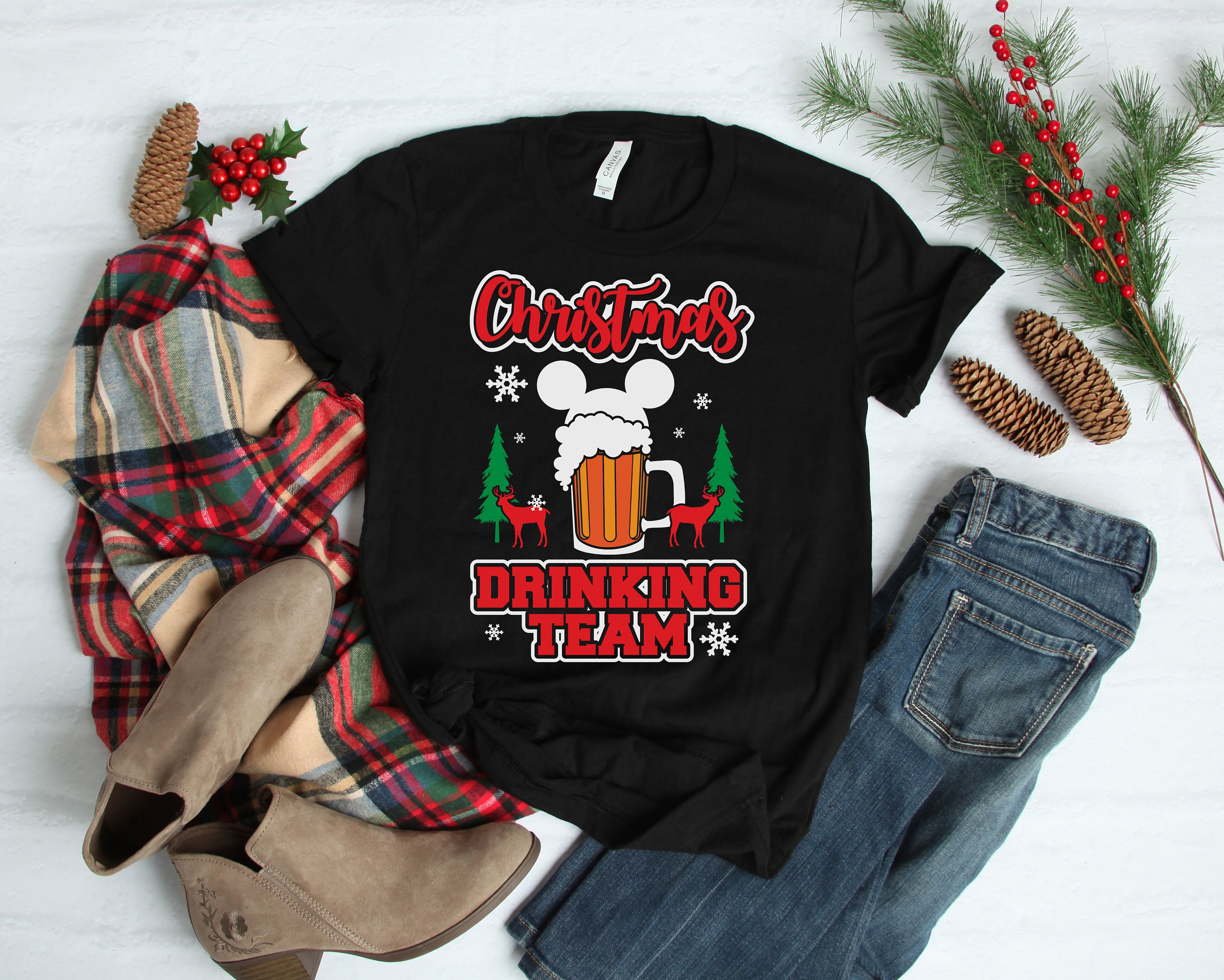 Disney mens Christmas shirt Disney womens Christmas tshirt Etsy