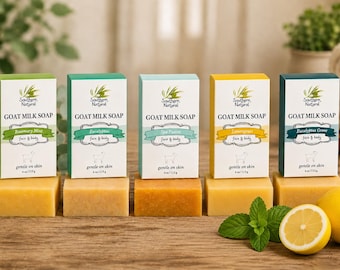Fresh & Herbal Goat Milk Soap | Choose Your Scent | Rosemary Mint, Eucalyptus, Lemongrass, Spa Fusion