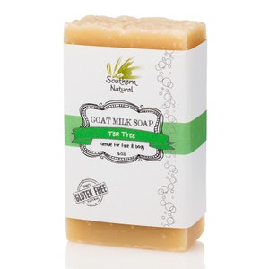 Goat Milk Soap for Face, Natural Soap with Tea Tree Essential Oil, Handmade Soap for Sensitive Skin, Goat Milk Tea Tree Soap for Sale