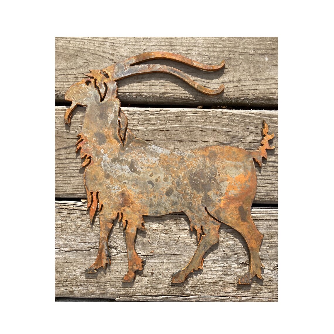 Mountain Goat Metal Wall Art Etsy