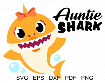 Download Daddy Shark Shark Family Vector Clipart Svg Eps Dxf Pdf ...