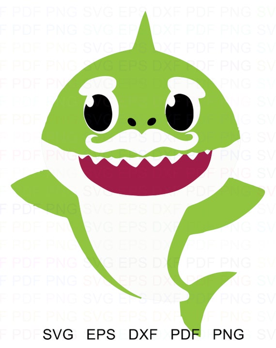Download Daddy Shark Shark Family Vector Clipart Svg Eps Dxf Pdf ...