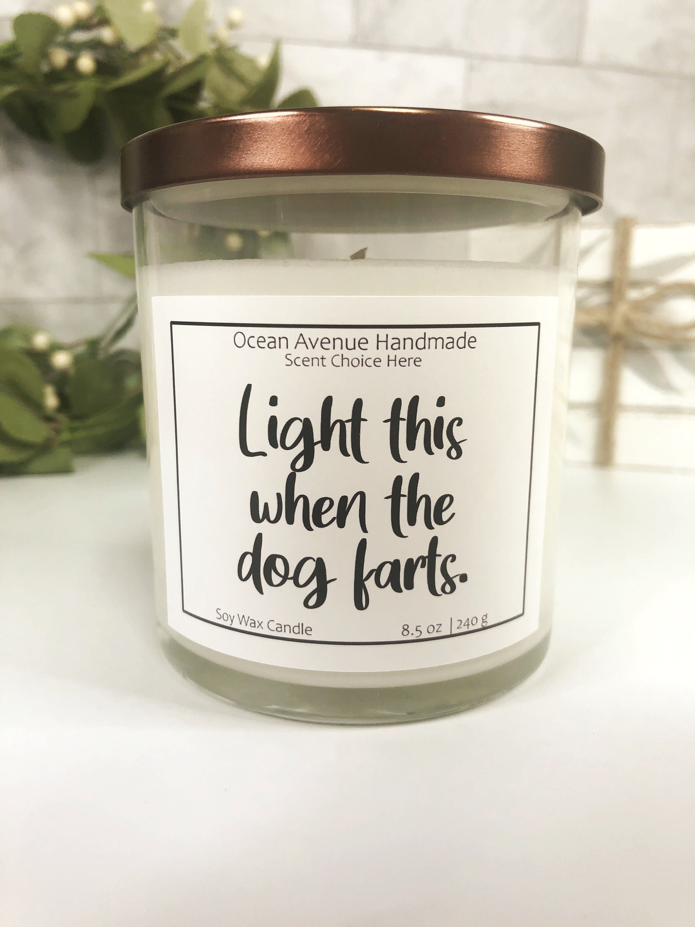 Light When The Dog Farts Funny Candle Dog Candle Cute Etsy