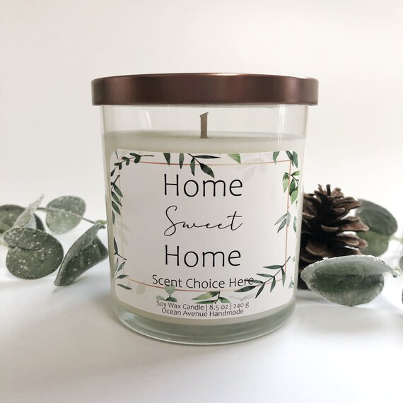 Home Sweet Home Candle Housewarming Candle Home Decor Etsy