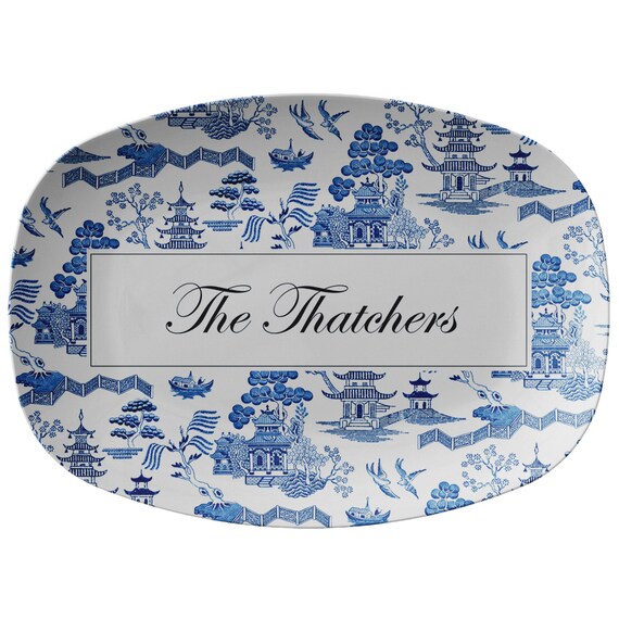 Custom Platter Custom Gift Plastic Serving Platter Tropical Palm Leaf