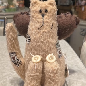 Crazy Mountain Decorative Plush Sitting Cat with Wings 1996
