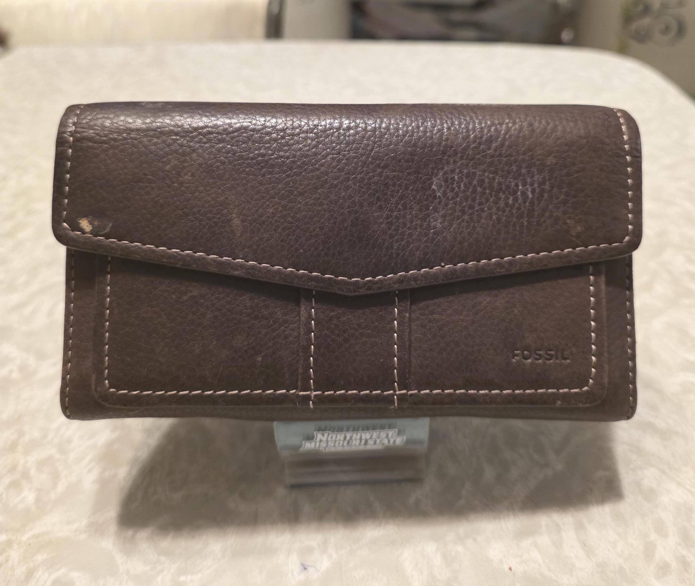 Fossil Brown Leather Ladies Clutch Wallet