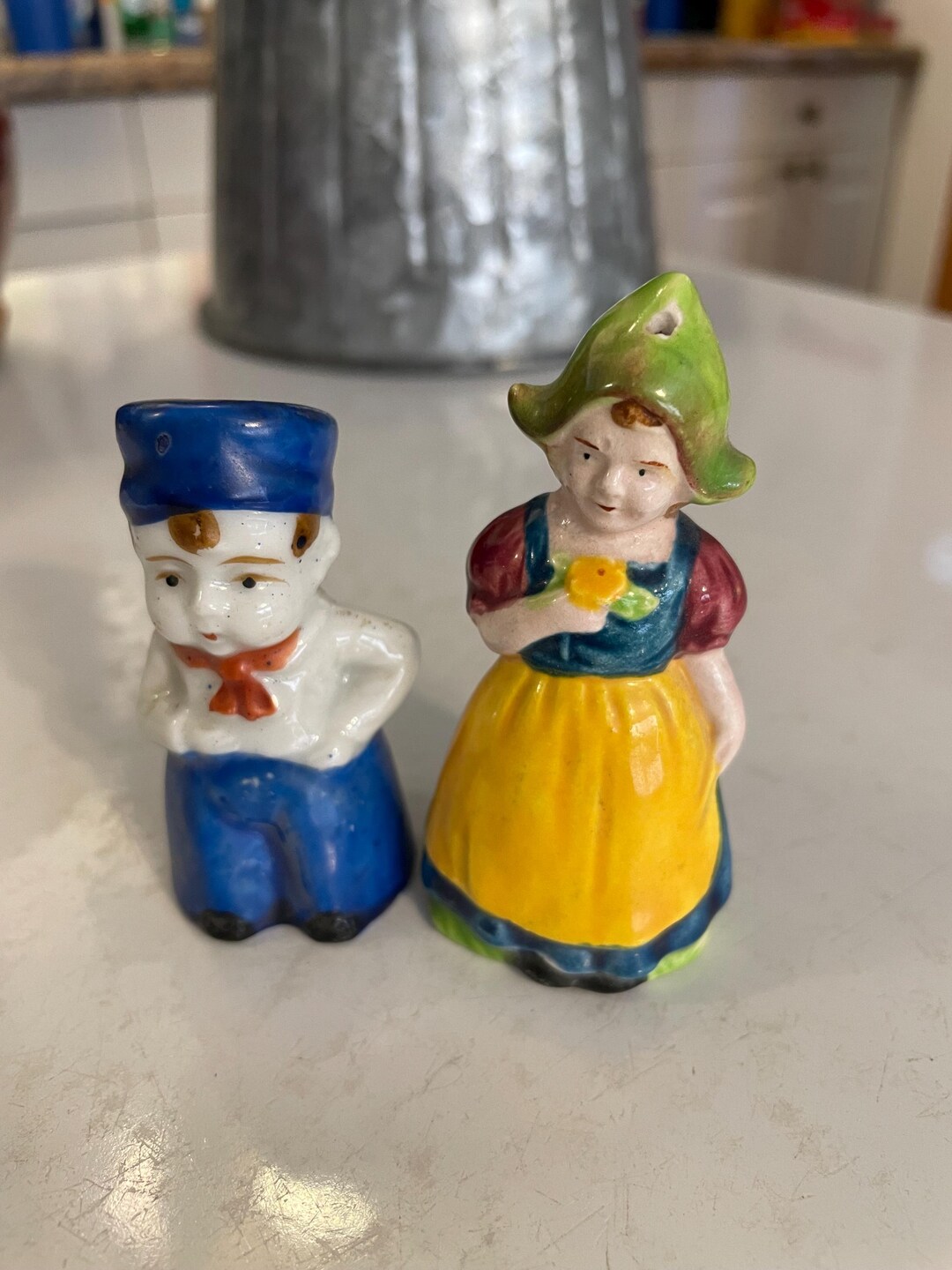 Small Dutch Girl and Boy Salt & Pepper Shaker Set 2.5-3 Inch Tall Japan ...
