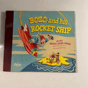 Bozo and his Rocket Ship Capitol Records Reader 1947 Bozo the Clown