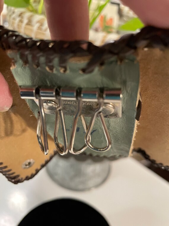 Vintage Leather Key Holder Tri-Fold Snap Front 4 … - image 3