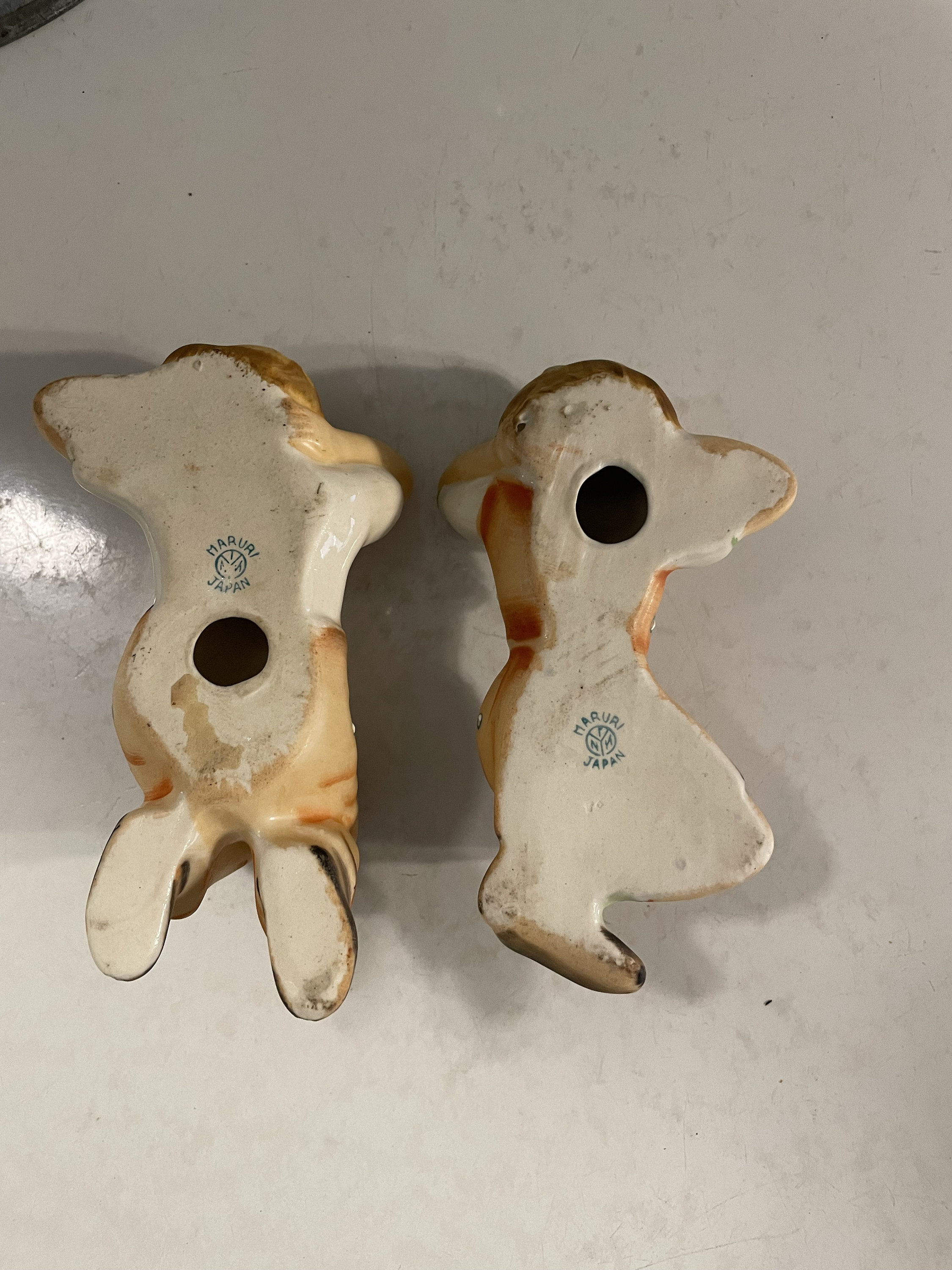 Maruri Japan Set of Two Porcelain Kids Figures a Girl and Boy