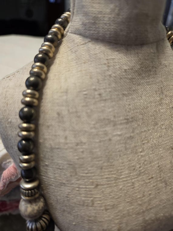 Chunky Statement Beaded Necklace Boho Tribal Insp… - image 5