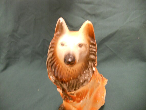 Vintage Chalkware Collie Dog Figure, 1940s Carnival Prize - Etsy
