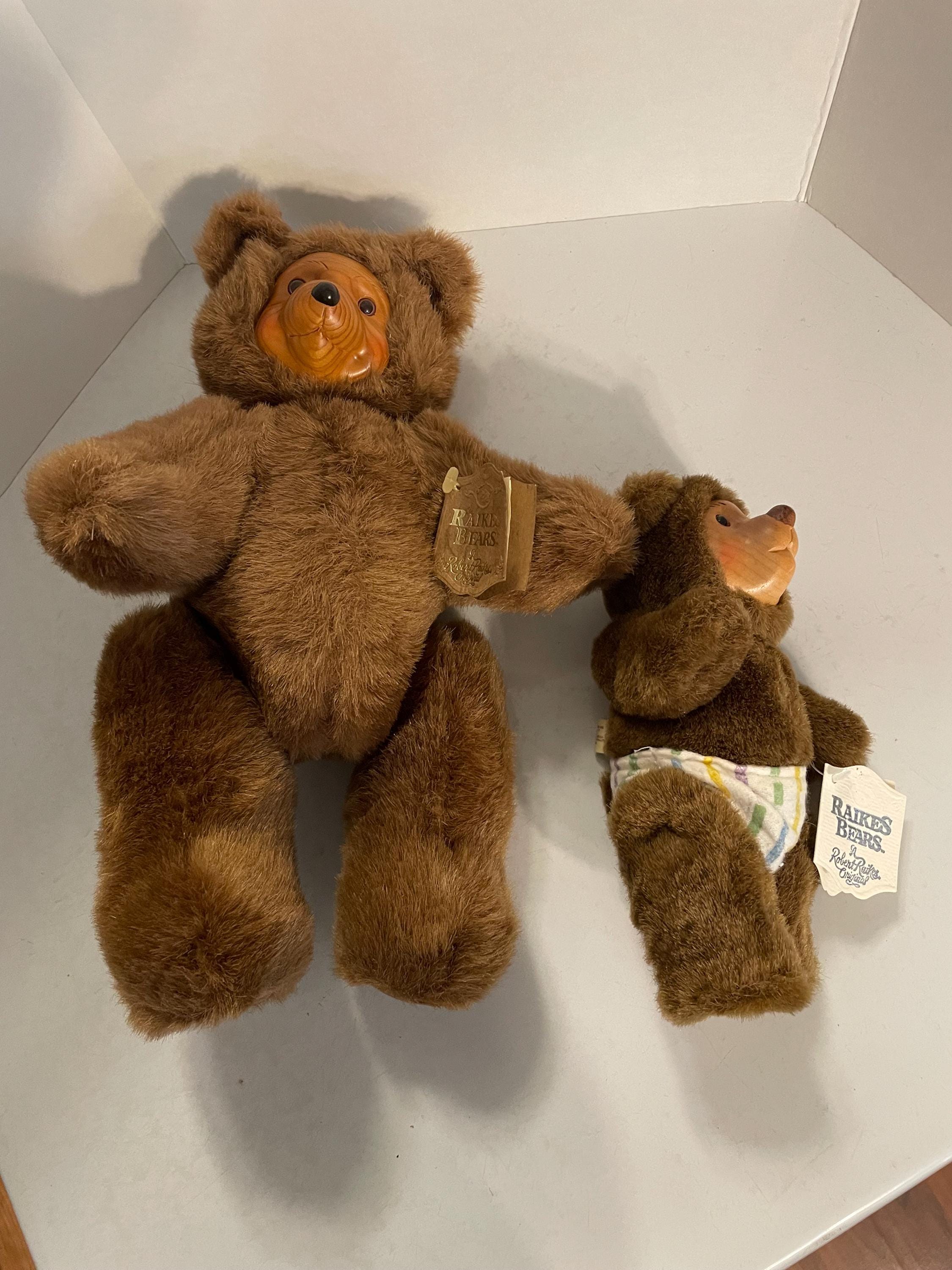 Pair of Raikes Bears 11-inch Terry and 7-inch Nursery Miniatures