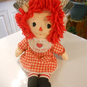 Bedtime Raggedy Ann Doll Knickerbocker Vintage 14-inch Rag Doll